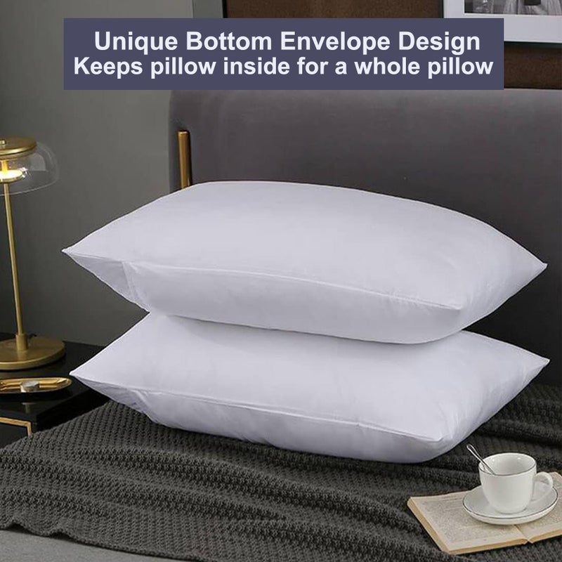 LEISUREWEEK Premium Queen Size Pillowcases 12 Pack, White Standard, Soft Brushed 1800 Thread Count Microfiber, Allergies Free, Wrinkle Resistant, Tailoring Iron, 1 Dozen Bulk Pillowcases Set - Image 4